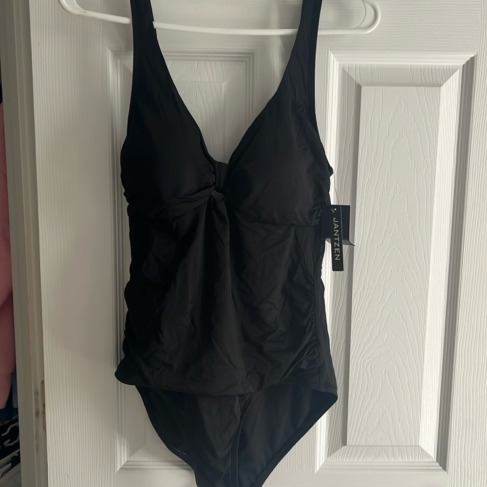 Black one piece size 10 swimsuit new with tags